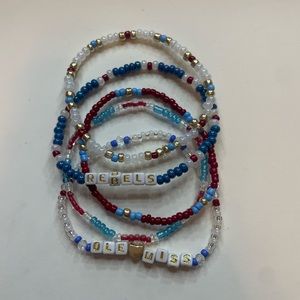 University of Mississippi beaded bracelet